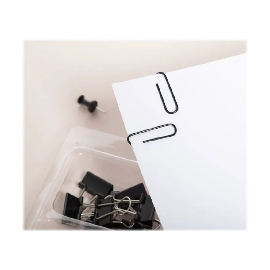 Exacompta Iderama - Kit de 58 attaches (pince-notes, trombones et punaises) - noir