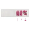 Exacompta Iderama - Kit de 58 attaches (pince-notes, trombones et punaises) - rose