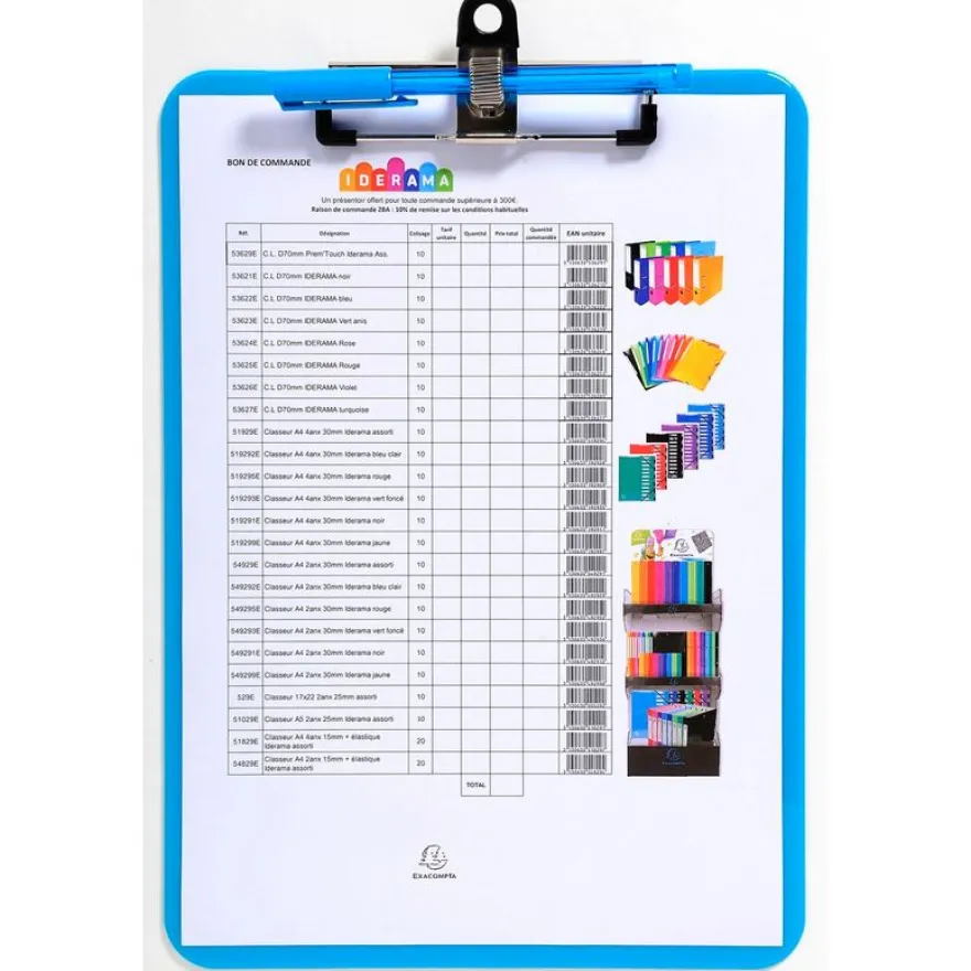 Exacompta Iderama - Porte-bloc - A4 - disponible dans différentes couleurs