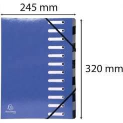 Exacompta Iderama - Trieur extensible 12 positions - disponible dans différentes couleurs