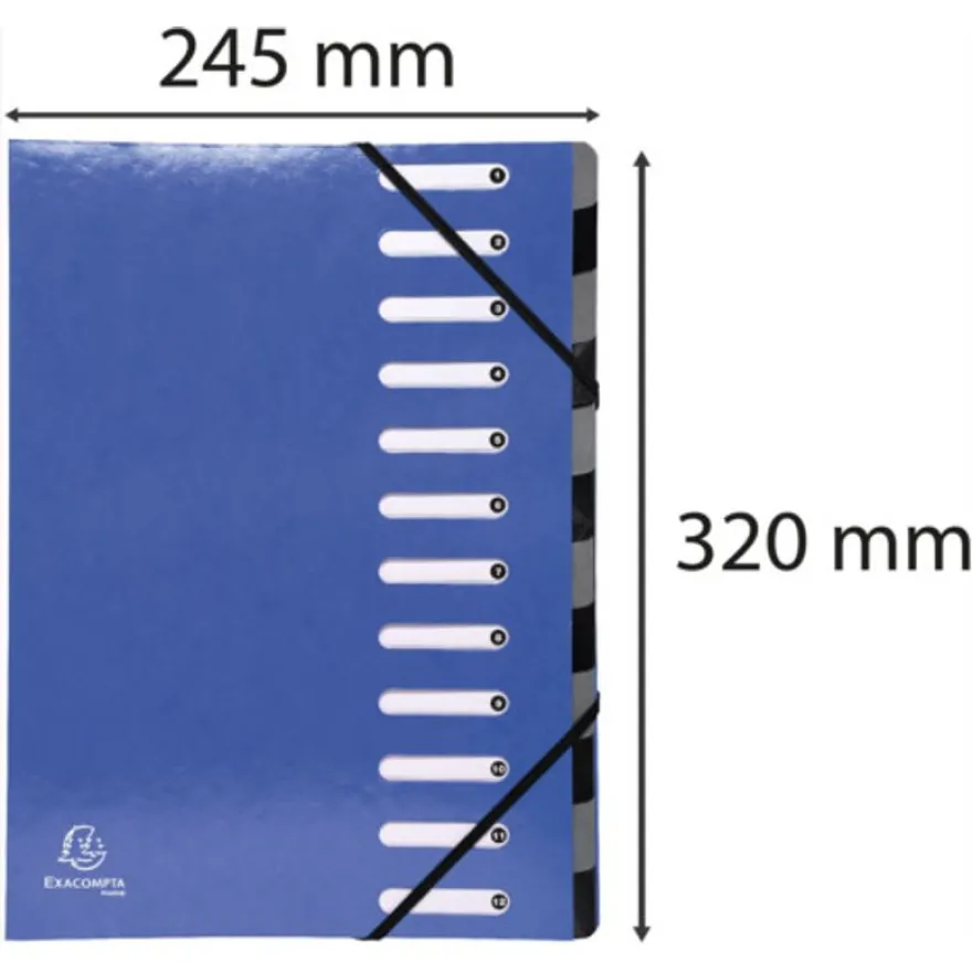 Exacompta Iderama - Trieur extensible 12 positions - disponible dans différentes couleurs