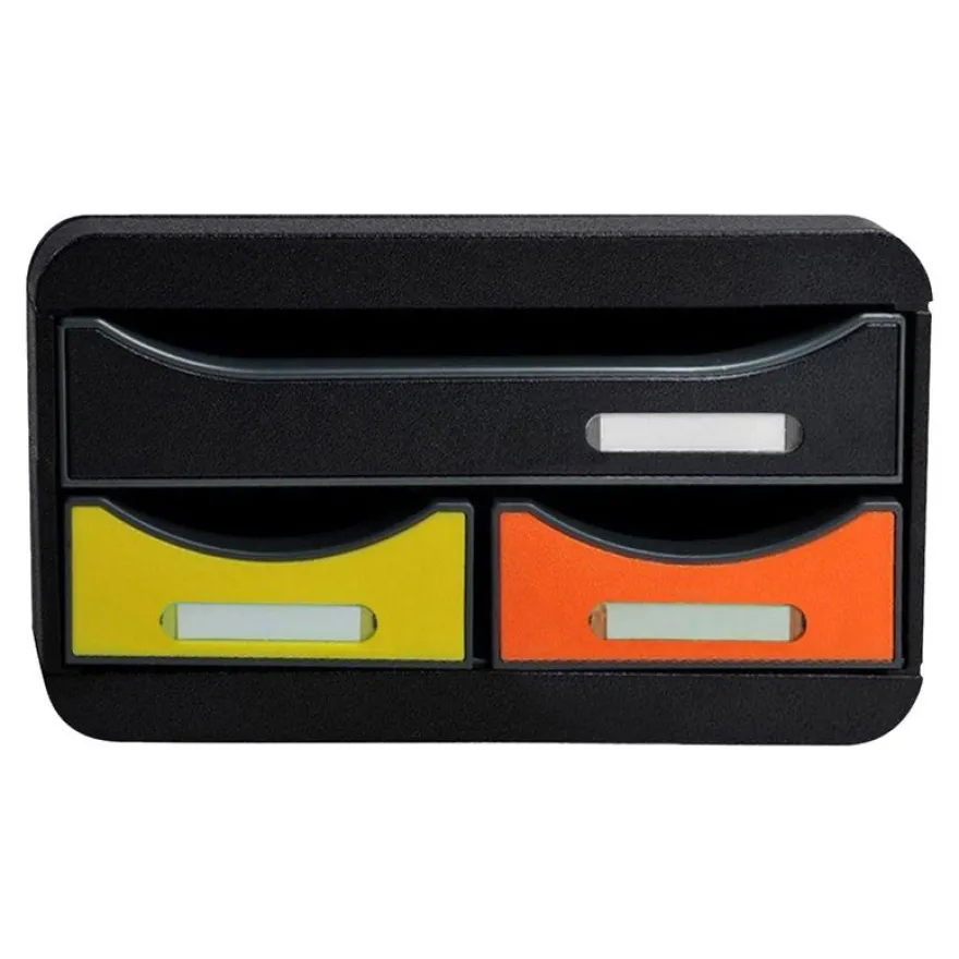 Exacompta Iderama Small-Box - Module de classement 3 tiroirs - arlequin