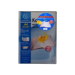 Exacompta Kover - Protège cahier avec rabats/pochettes - A4 (21 x 29,7 cm) - disponible dans différentes couleurs translucides