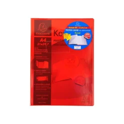 Exacompta Kover - Protège cahier avec rabats/pochettes - A4 (21 x 29,7 cm) - disponible dans différentes couleurs translucides
