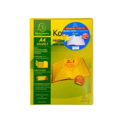 Exacompta Kover - Protège cahier avec rabats/pochettes - A4 (21 x 29,7 cm) - disponible dans différentes couleurs translucides