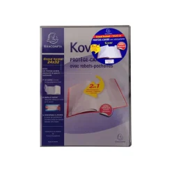 Exacompta Kover - Protège cahier avec rabats-pochettes - 24 x 32 cm - Disponible dans différentes couleurs translucides