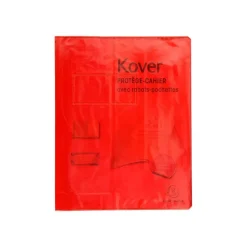 Exacompta Kover - Protège cahier avec rabats-pochettes - 17 x 22 cm - Disponible dans différentes couleurs translucides