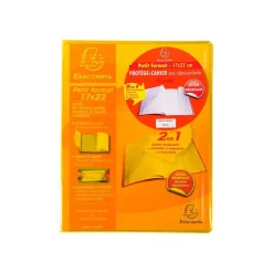 Exacompta Kover - Protège cahier avec rabats-pochettes - 17 x 22 cm - Disponible dans différentes couleurs translucides