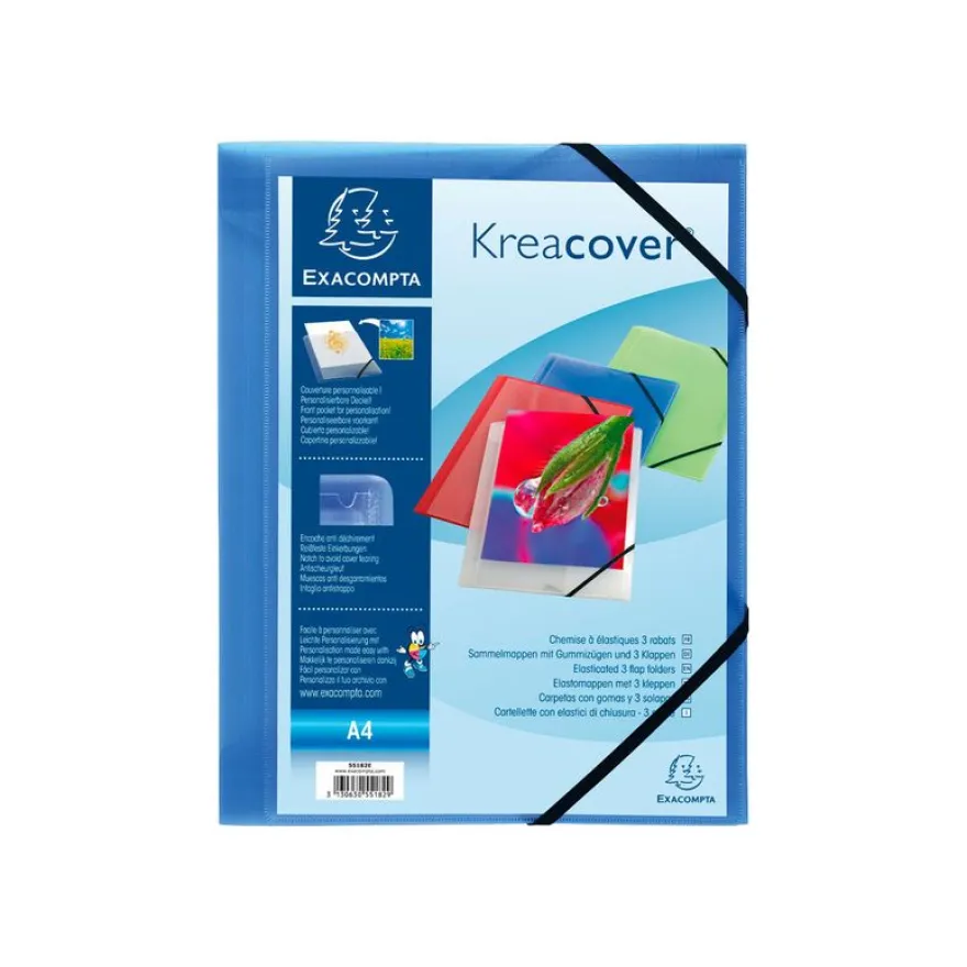 Exacompta KreaCover - Chemise personnalisable à rabats - A4 - disponible dans différentes couleurs