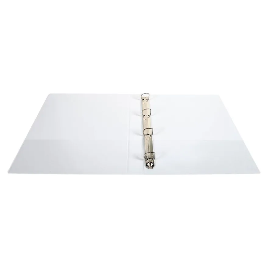 Exacompta Kreacover - Classeur à anneaux personnalisable - Dos 38 mm - A4 Maxi - pour 100 feuilles - blanc - 2 pochettes extérieures