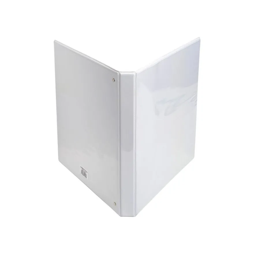 Exacompta Kreacover - Classeur à anneaux personnalisable - Dos 38 mm - A4 Maxi - blanc - 3 pochettes extérieures