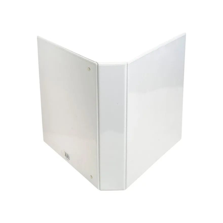 Exacompta Kreacover - Classeur à anneaux personnalisable - Dos 47 mm - A4 Maxi - pour 200 feuilles - blanc - 3 pochettes extérieures