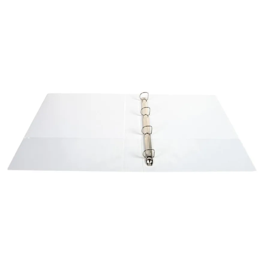 Exacompta Kreacover - Classeur à anneaux personnalisable - Dos 25 mm - A4 Maxi - blanc - 2 pochettes extérieures