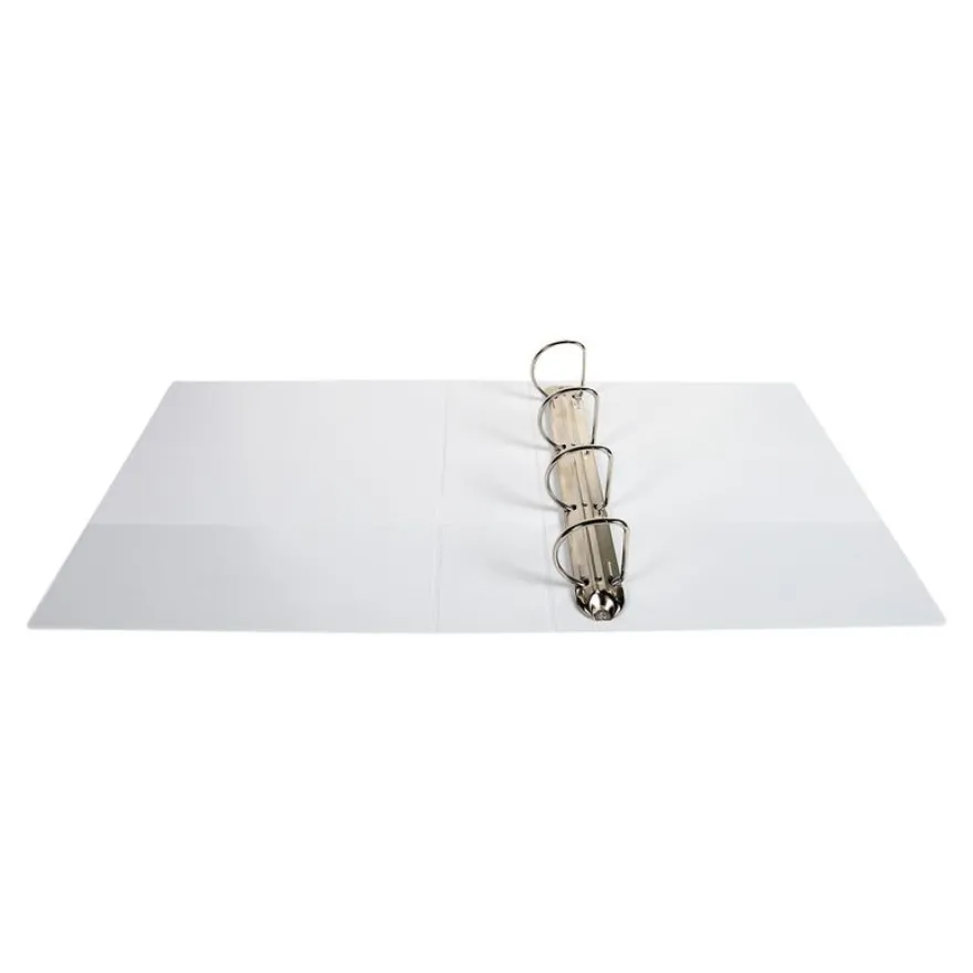 Exacompta Kreacover - Classeur à anneaux personnalisable - Dos 60 mm - A4 Maxi - blanc - 3 pochettes extérieures