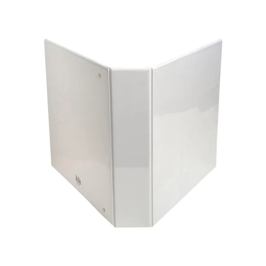 Exacompta Kreacover - Classeur à anneaux personnalisable - Dos 60 mm - A4 Maxi - blanc - 3 pochettes extérieures