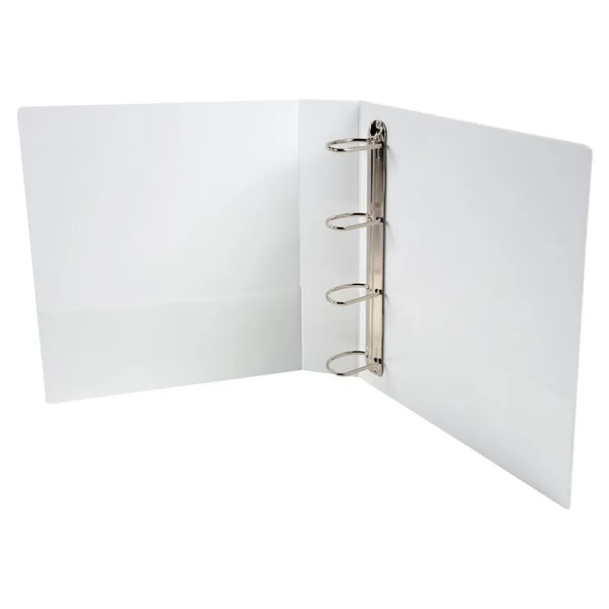 Exacompta Kreacover - Classeur à anneaux personnalisable - Dos 50 mm - A4 Maxi - blanc - 2 pochettes extérieures