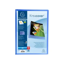 Exacompta KreaCover - Porte vues personnalisable - 40 vues - A4 - bleu