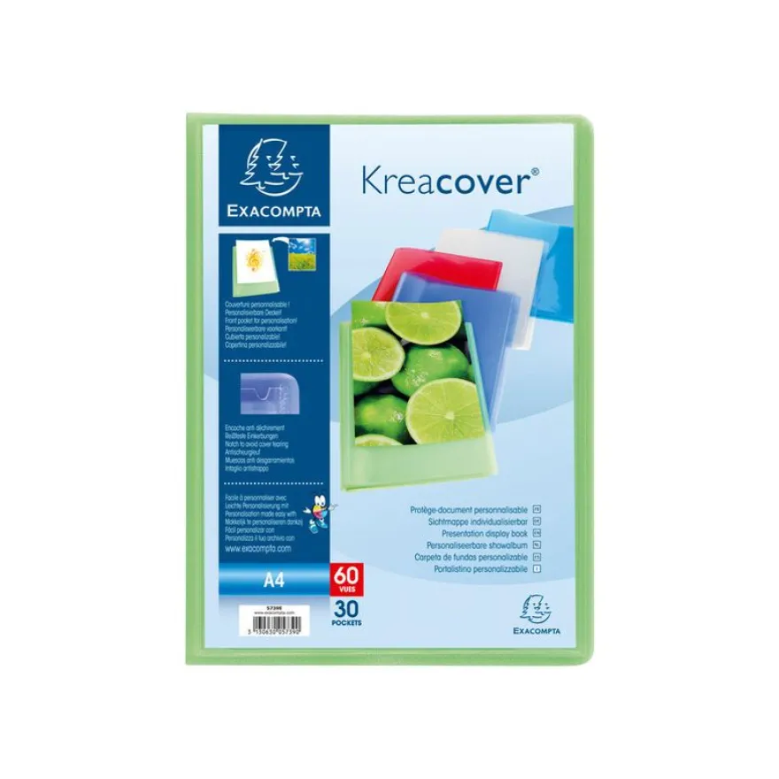 Exacompta Kreacover - Porte vues personnalisable - 100 vues - A4 - disponible dans différentes couleurs