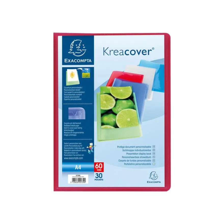 Exacompta Kreacover - Porte vues personnalisable - 100 vues - A4 - disponible dans différentes couleurs