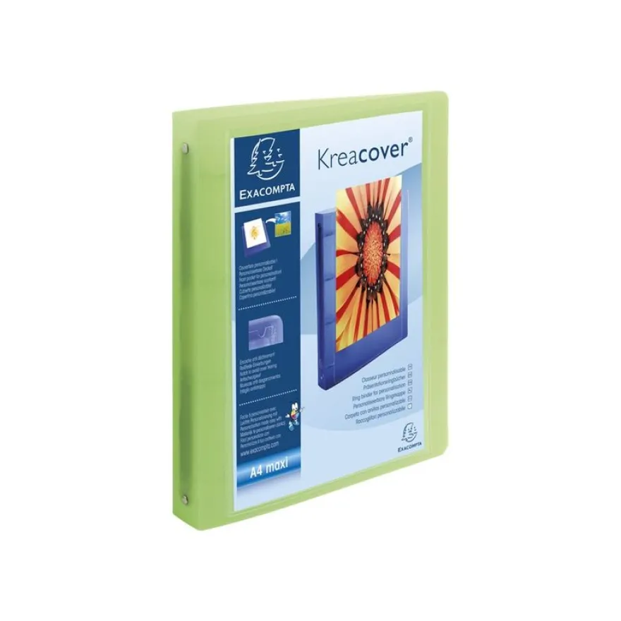 Exacompta Kreacover Chromaline - Classeur à anneaux personnalisable - Dos 40 mm - A4 Maxi - pour 225 feuilles - disponible dans différentes couleurs