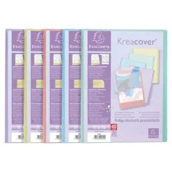 Exacompta Kreacover Pastel - Porte vues personnalisable - 40 vues - 11 x 15 cm - disponible dans différentes couleurs