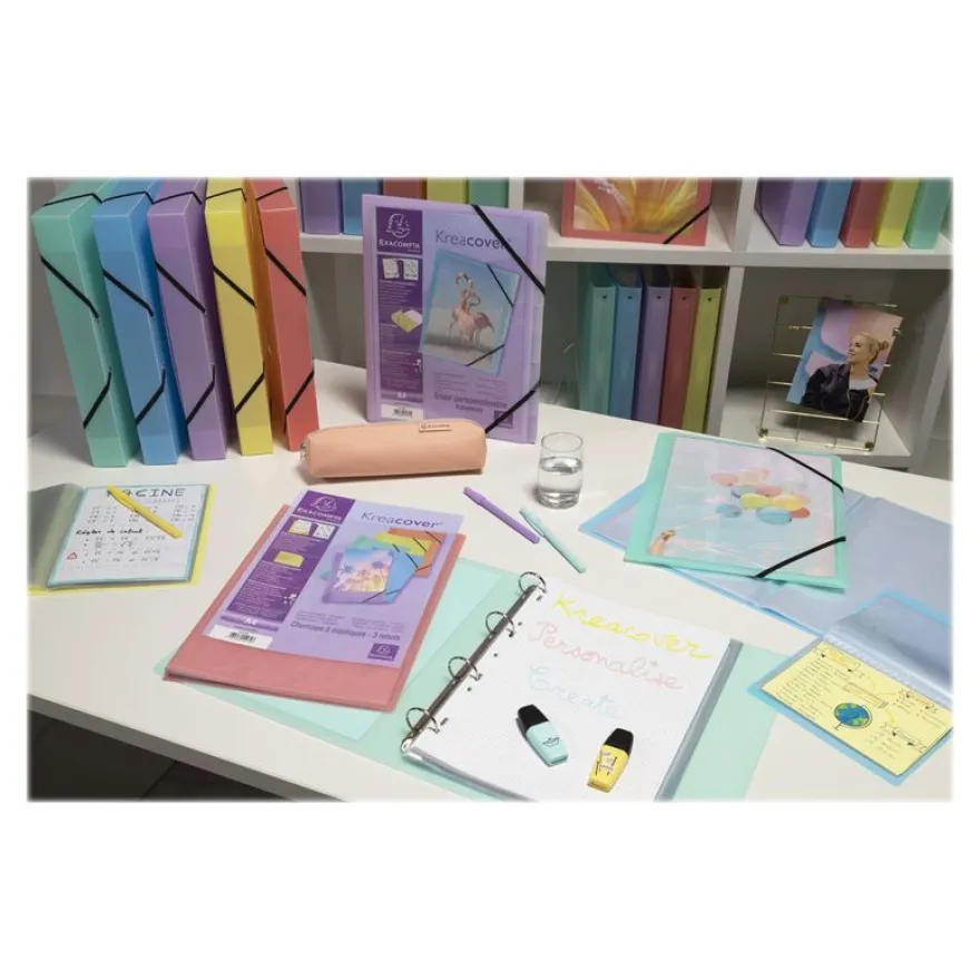 Exacompta Kreacover Pastel - Porte vues personnalisable - 40 vues - 11 x 15 cm - disponible dans différentes couleurs
