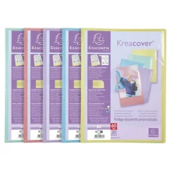 Exacompta Kreacover Pastel - Porte vues personnalisable - 60 vues - A4 - disponible dans différentes couleurs