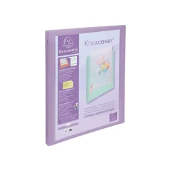 Exacompta Kreacover Pastel - Classeur 4 anneaux personnalisable - Dos 20 mm - A4 - pour 140 feuilles - disponible dans différentes couleurs