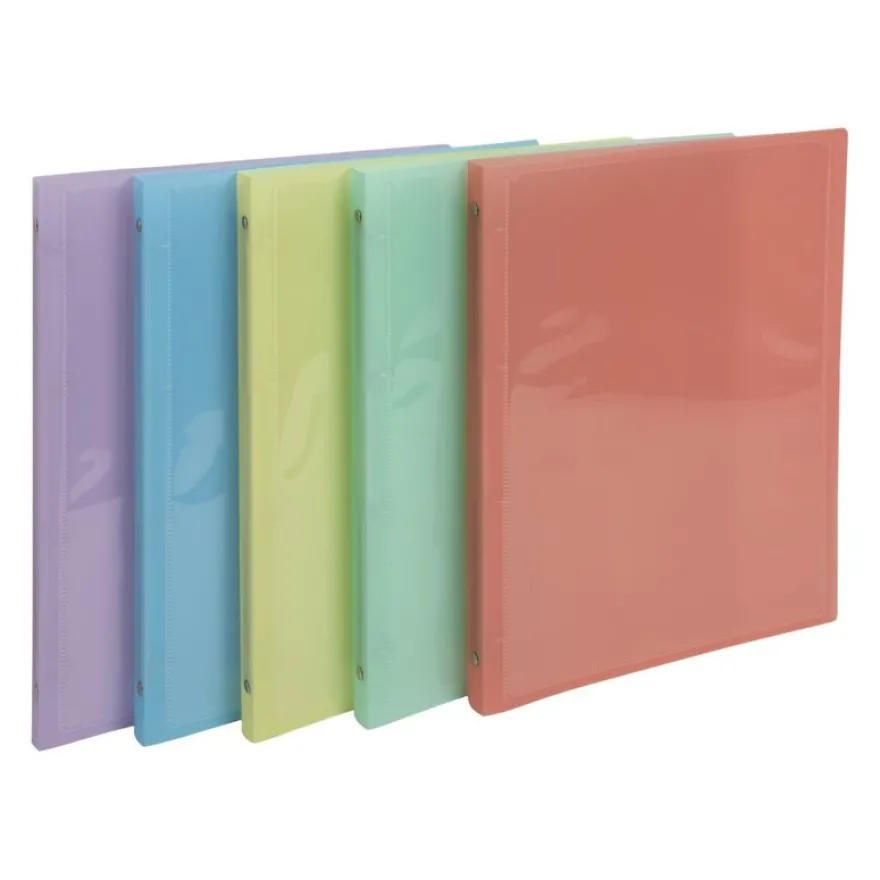 Exacompta Kreacover Pastel - Classeur 4 anneaux personnalisable - Dos 20 mm - A4 - pour 140 feuilles - disponible dans différentes couleurs