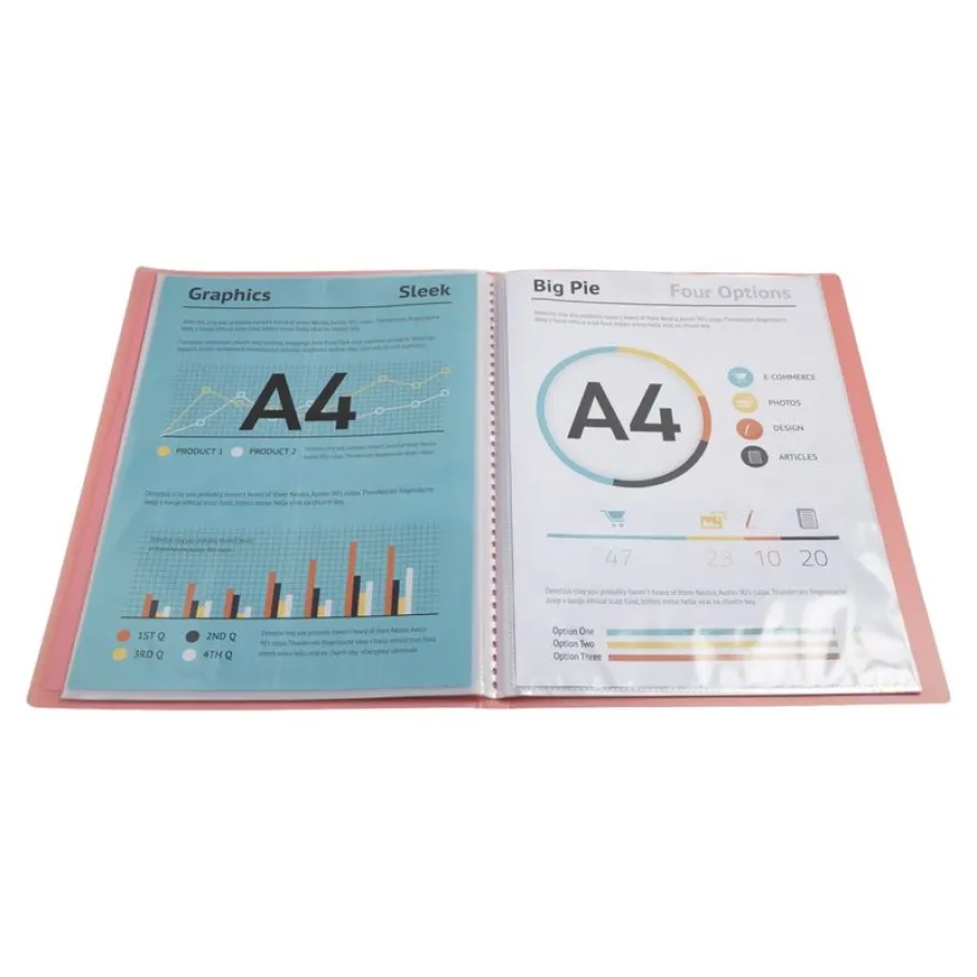 Exacompta Kreacover Pastel - Porte vues personnalisable - 100 vues - A4 - disponible dans différentes couleurs