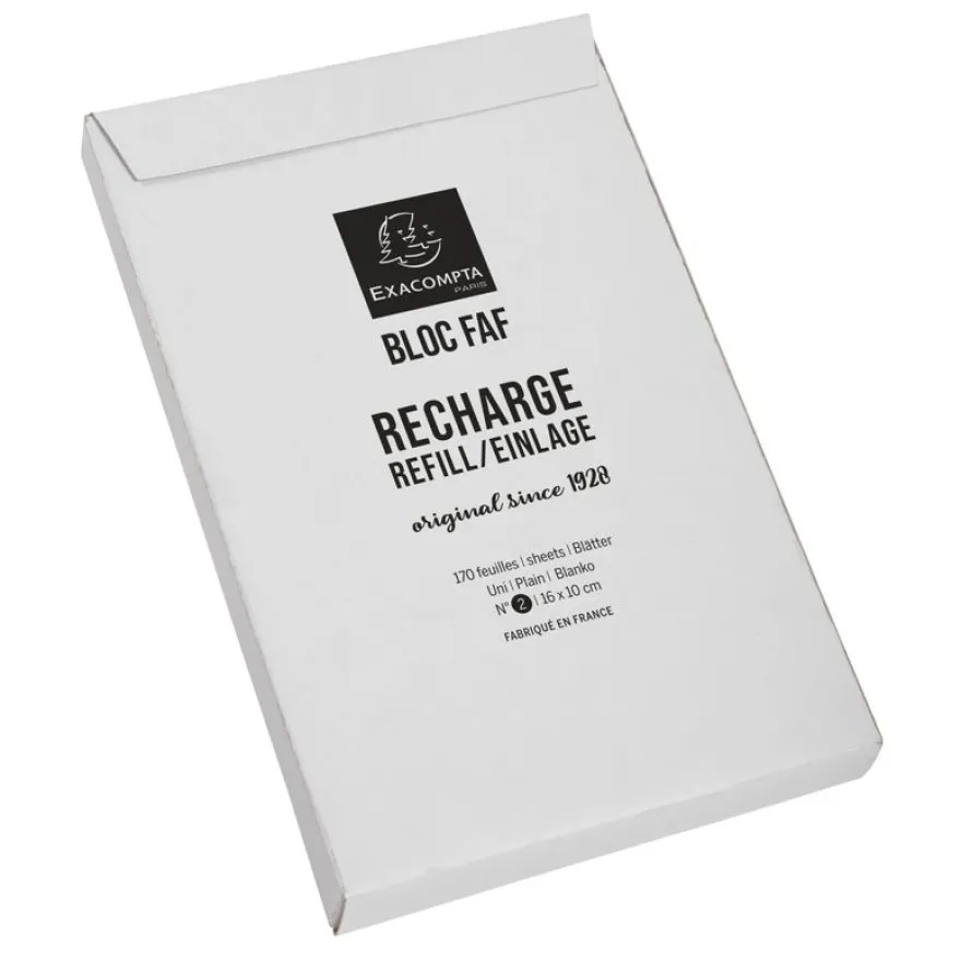 Exacompta L'Esprit Paris FAF N°2 - Recharge pour bloc FAF - 16 x 10 cm - uni