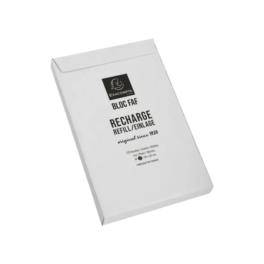 Exacompta L'Esprit Paris FAF N°2 - Recharge pour bloc FAF - 16 x 10 cm - uni