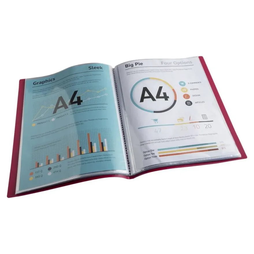 Exacompta MAÏA - Porte vues recyclé - 80 vues - A4 - disponible dans différentes couleurs