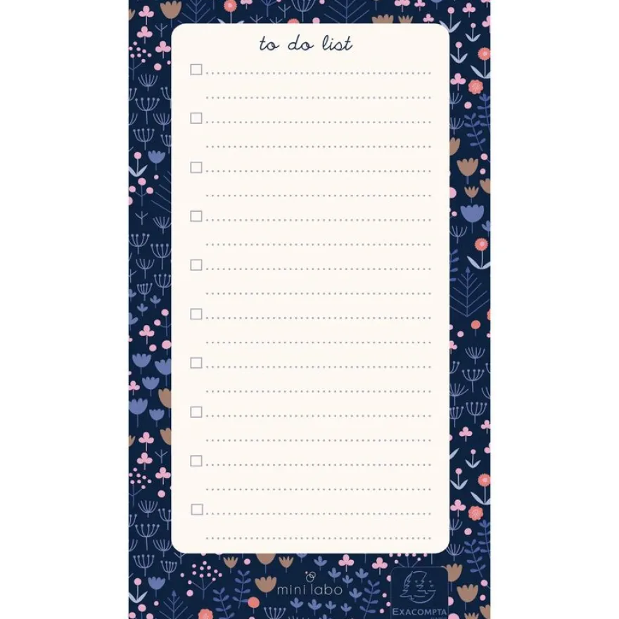 Exacompta Mini Labo - Carnet Tâches à faire - 10 x 18 cm - 50 feuilles