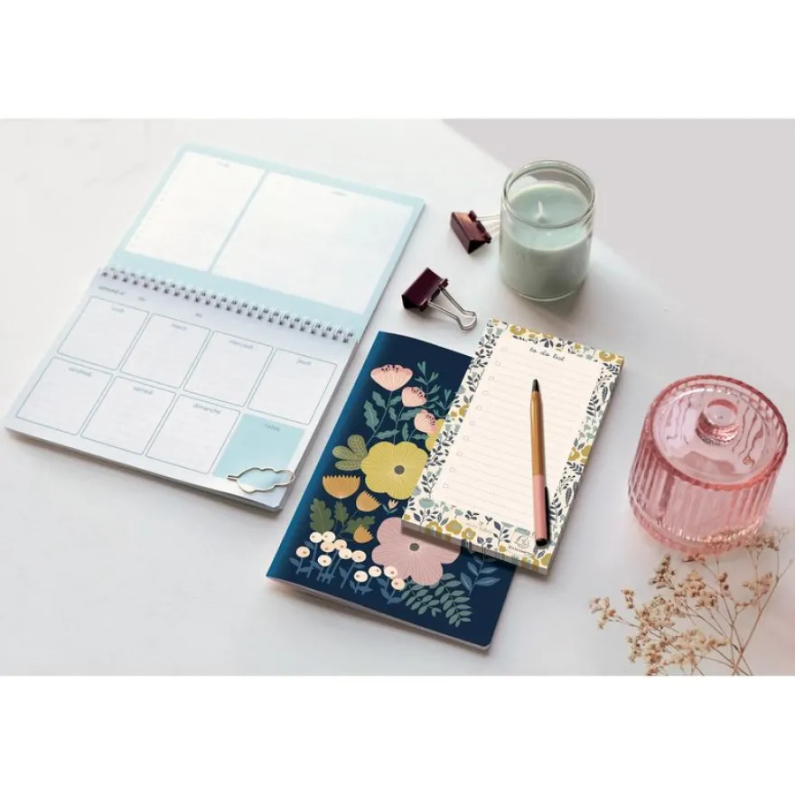 Exacompta Mini Labo All In One - Recharge pour bloc-notes - 150 x 210 mm - 32 feuilles / 64 pages - papier blanc - ligné - couverture bleue