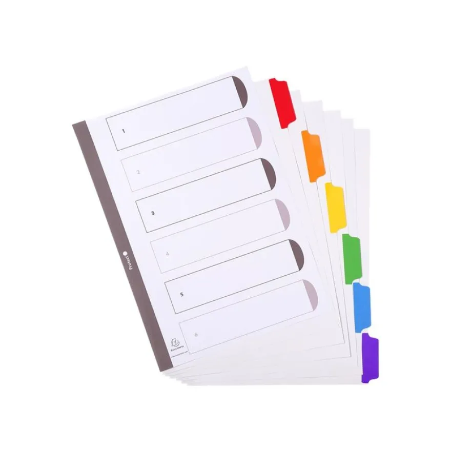 Exacompta Nature Future - Intercalaire 6 positions - A4 - carte blanche