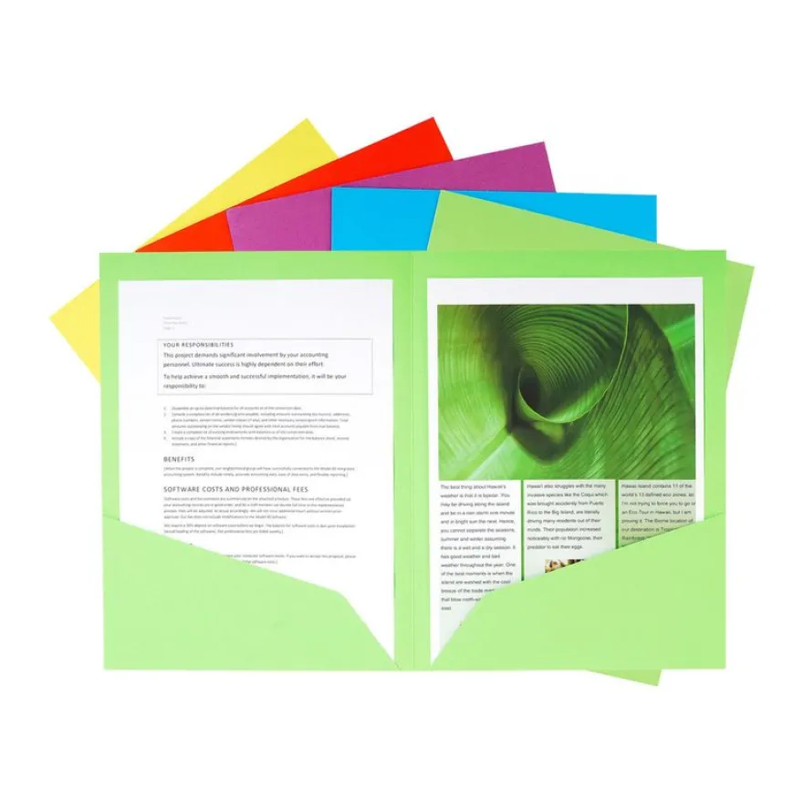 Exacompta Nature Future - 25 Chemises double poche - 220 gr - couleurs assorties