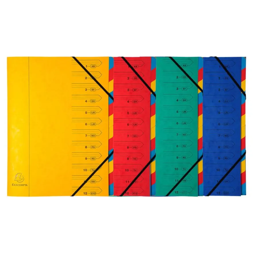 Exacompta Nature Future - Trieur agrafé 12 compartiments - disponible dans différentes couleurs