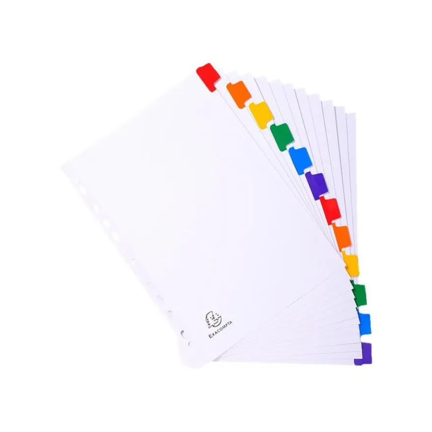 Exacompta Nature Future - Intercalaire 12 positions - A4 Maxi - carte blanche