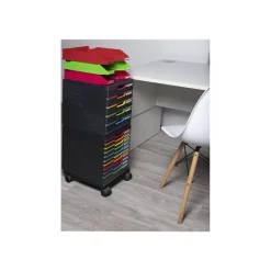 Exacompta Office - Roulettes pour armoire à tiroirs - noir