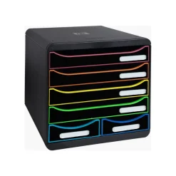 Exacompta Office Big Box - Module de classement 6 tiroirs - noir arlequin