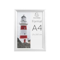 Exacompta Office cadre - Cadre mural clipsable pour A4 - aluminium/cristal