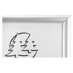 Exacompta Office cadre - Cadre mural clipsable pour A4 - aluminium/cristal