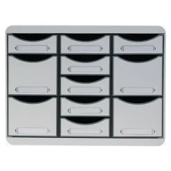 Exacompta Office Store-Box Multi - Module de classement 11 tiroirs - gris clair