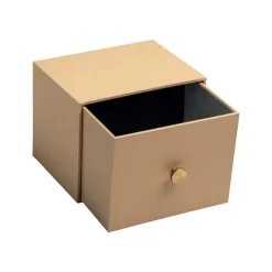 Exacompta OfficeByMe - Boîte à photos/fiches A6 - 1 tiroir - 4 intercalaires - beige