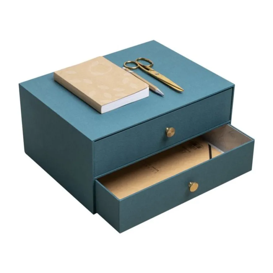 Exacompta OfficeByMe - Module de classement 2 tiroirs - pour A4+ - bleu canard