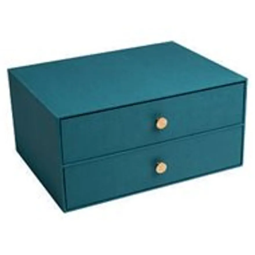 Exacompta OfficeByMe - Module de classement 2 tiroirs - pour A4+ - bleu canard