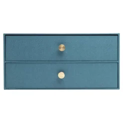 Exacompta OfficeByMe - Module de classement 2 tiroirs - pour A4+ - bleu canard