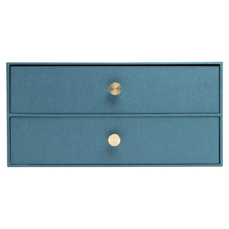 Exacompta OfficeByMe - Module de classement 2 tiroirs - pour A4+ - bleu canard