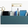 Exacompta OfficeByMe - Organiseur de bureau 4 compartiments - bleu canard